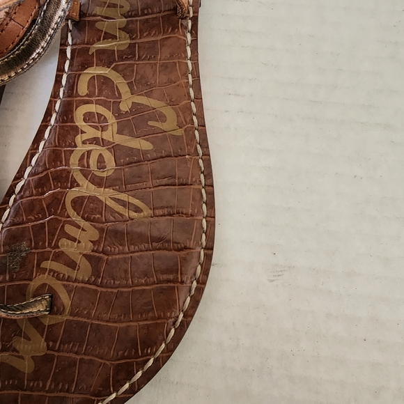 SAM EDELMAN Gigi sandals in saddle brown. Size 7M - Picture 5 of 7